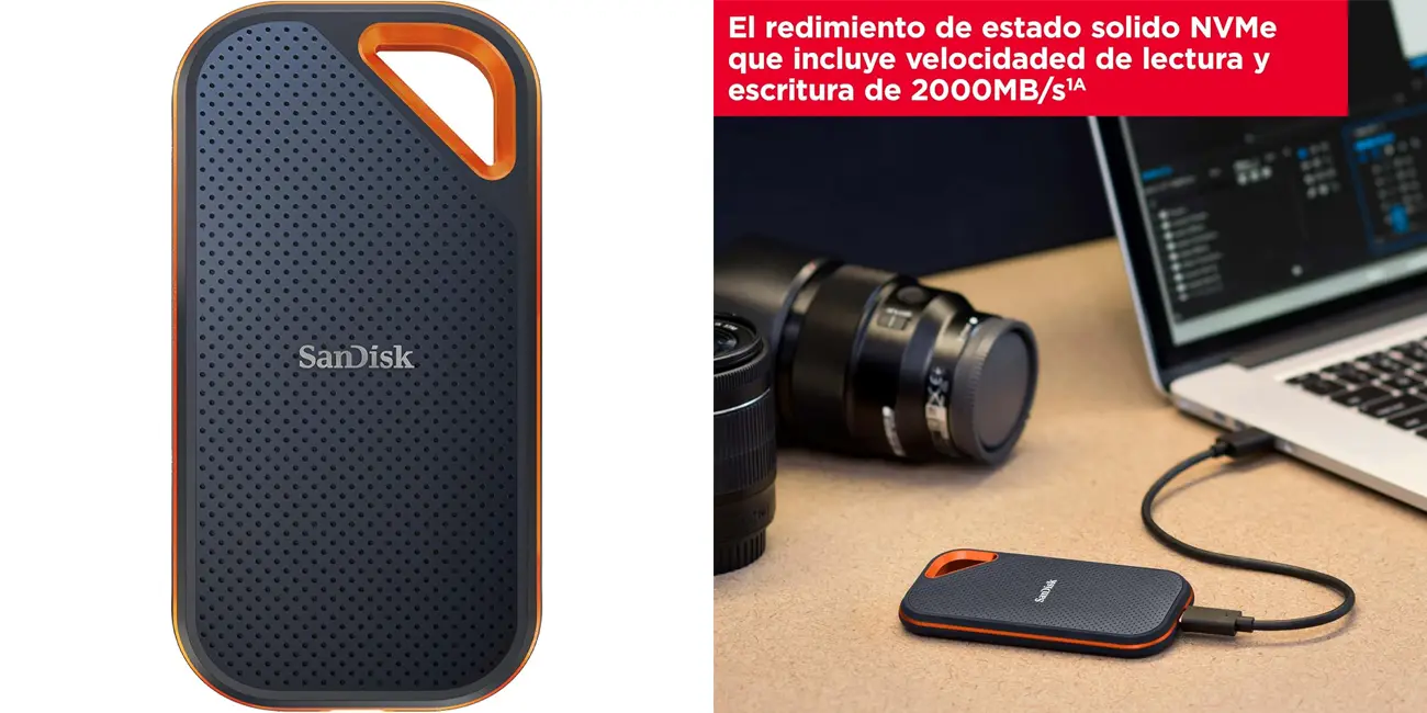 Chollazo Disco SSD portátil SanDisk Extreme PRO de 4 TB por sólo 299,90€ con envío gratis (-30%)