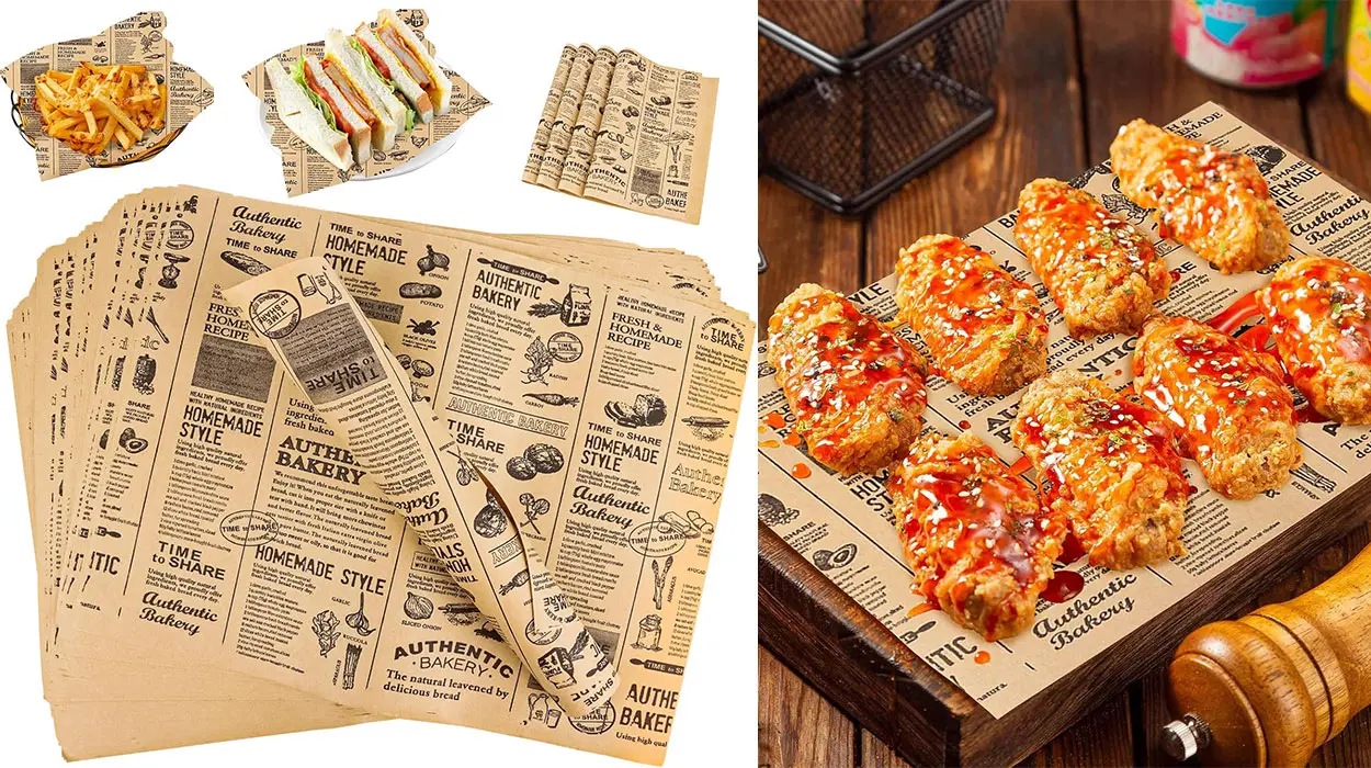 Haz que tus platos brillen con elegancia vintage con este pack de papel encerado a precio de menú