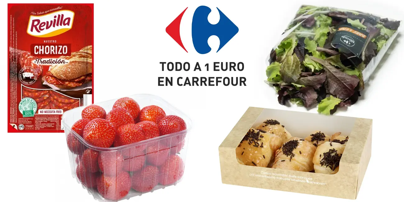 Aprovecha la promoción Todo a 1€ en Carrefour en decenas de productos