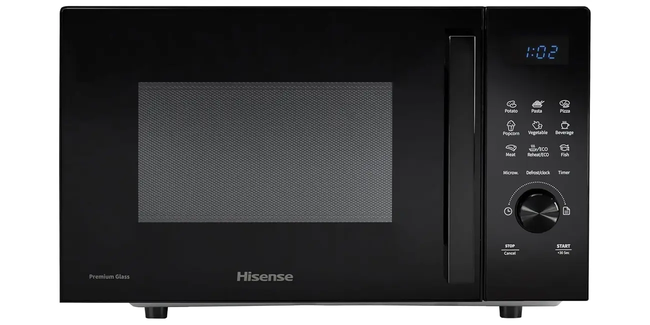 Chollo Microondas digital Hisense H23MOBSD1H de 23l con grill por sólo 65,29€ con envío gratis (-45%)