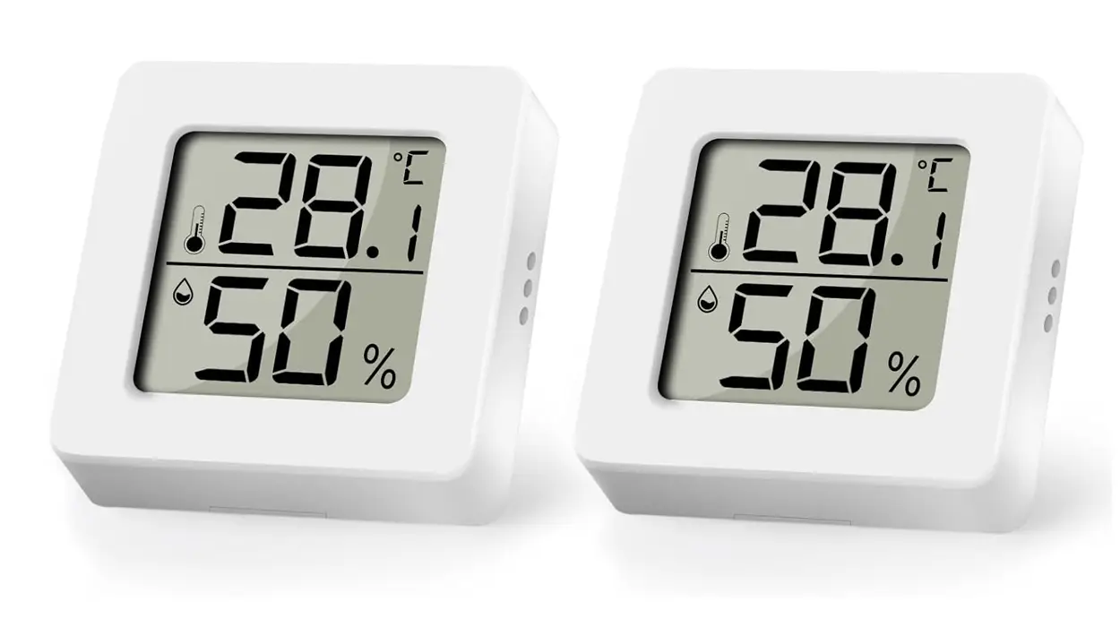 Chollo Pack x2 Mini termómetro higrómetro AiqQInu por sólo 5,20€ (-35%)
