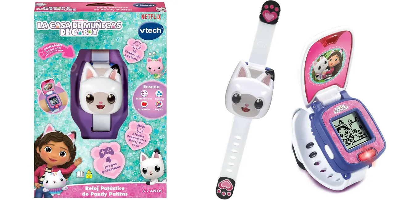 Chollo Reloj infantil VTech Pandy Patitas de La casa de muñecas de Gabby por sólo 15€ (-44%)
