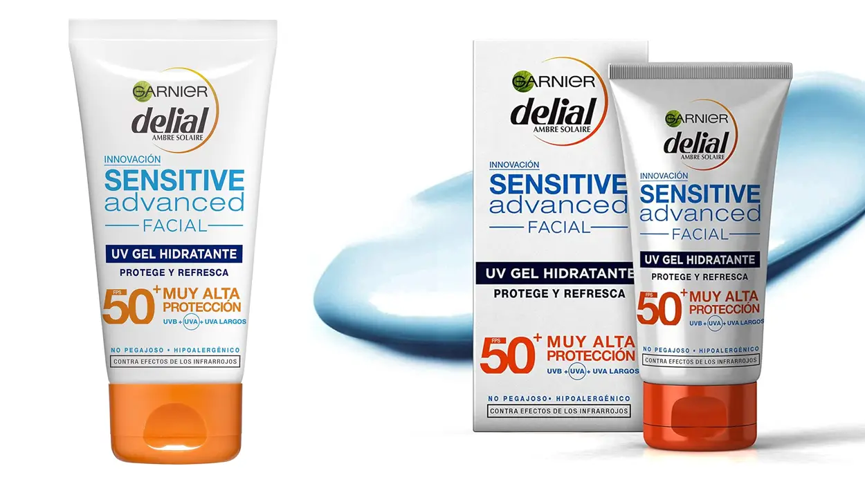 Chollo Garnier Delial Advanced protector solar facial UV gel hidratante IP50 plus de 50 ml por sólo 8€ (-38%)