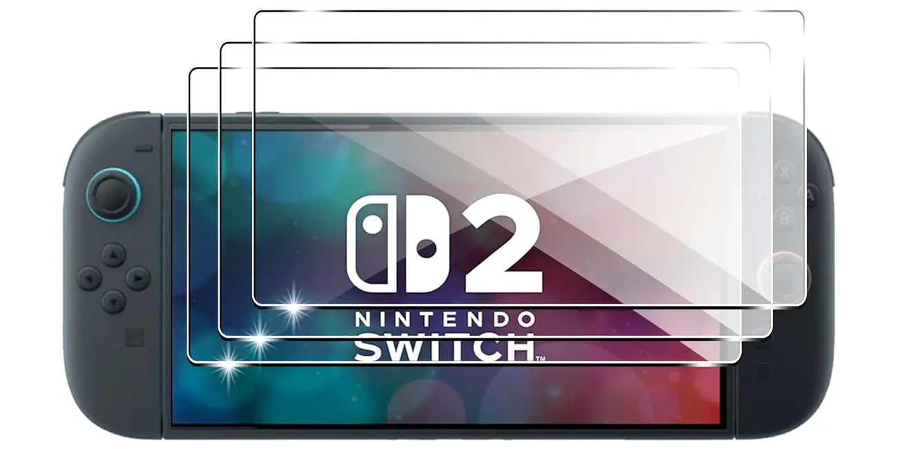 Chollo Pack 3x Protector de cristal templado Fitudoos para Nintendo Switch 2 por sólo 3,75€ (-71%)