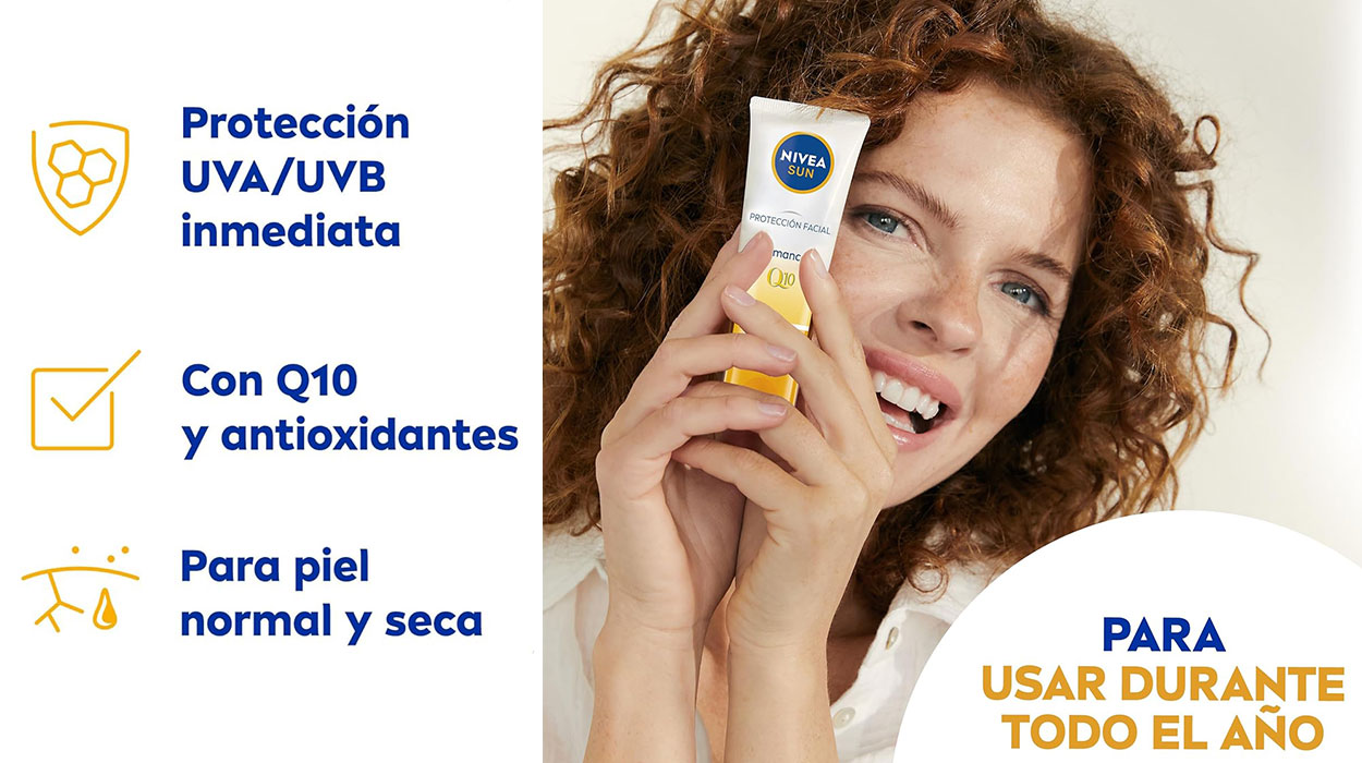 Chollo Pack x2 Crema solar Nivea Sun Q10 Antimanchas FPS50 por sólo 16,17€ con 2ª unidad al 50% ¡8,08€ cada una!