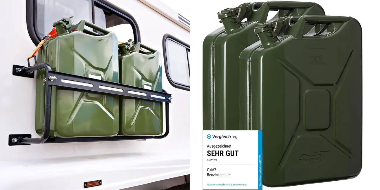 Chollo Pack 2x bidón metálico Oxid7 de 20 litros para combustible por sólo 54,99€ con envío gratis (-21%)