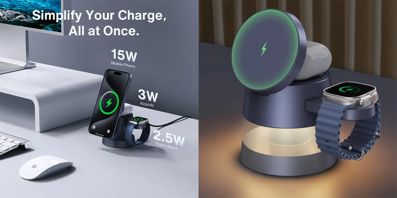 Adiós al caos de cables con este cargador 3 en 1 para iPhone, AirPods y Watch casi a mitad de precio en Amazon