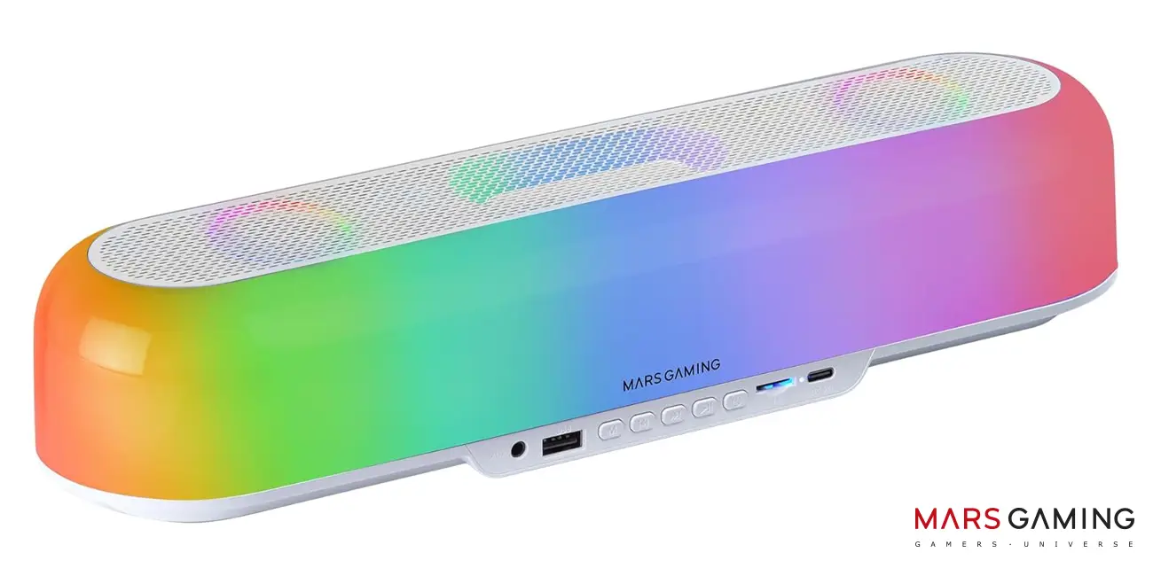 Chollo Barra de sonido Mars Gaming MSB-ORB de 20W con iluminación por sólo 14,43€ (-44%)