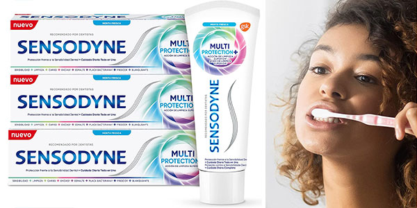 Chollo Pack x4 Pasta de dientes Sensodyne Multi Protección+ de 75 ml por sólo 10,80€ (-44%)