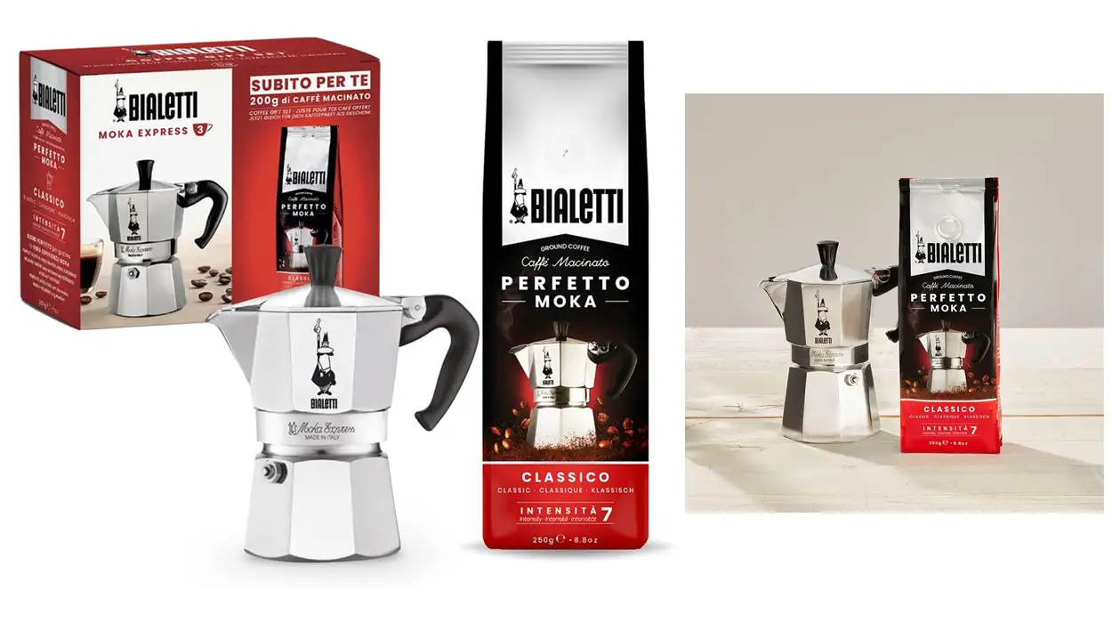 Preciazo: Pide ya tu pack de cafetera italiana Bialetti de 6 tazas + café Bialetti Perfetto Moka y disfruta a lo grande
