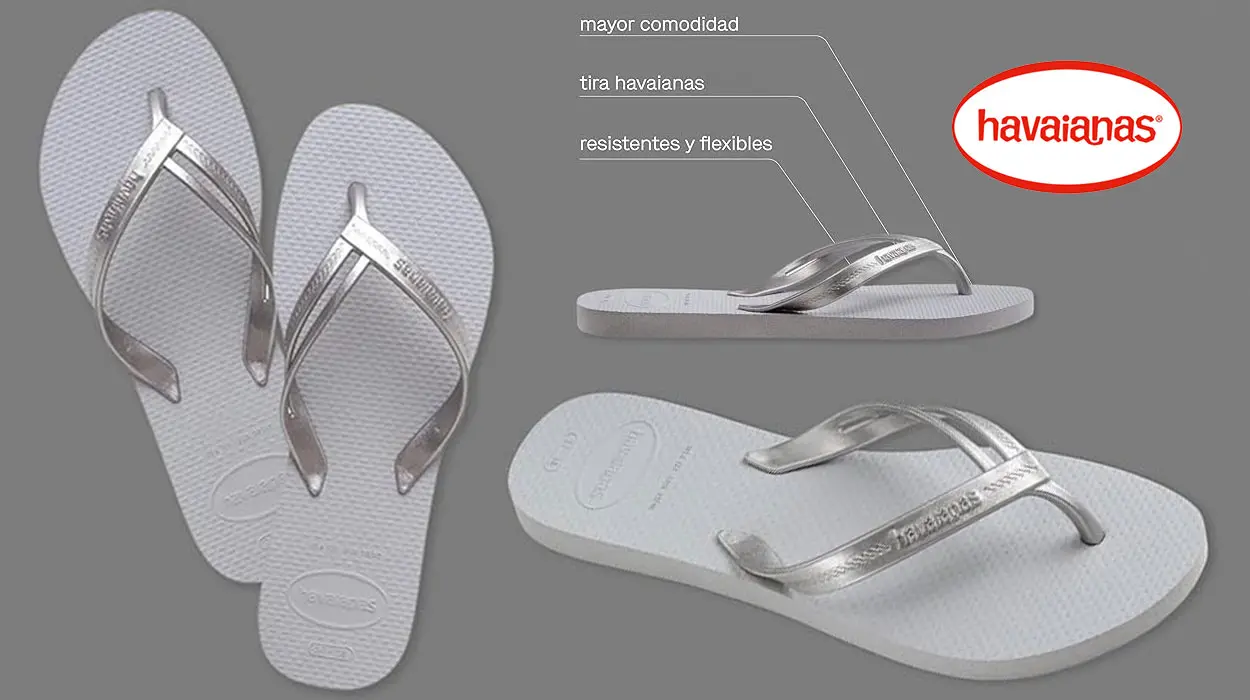 Chollo Chanclas Havaianas Elegance para mujer en color plata por sólo 14,90€ (-29%)