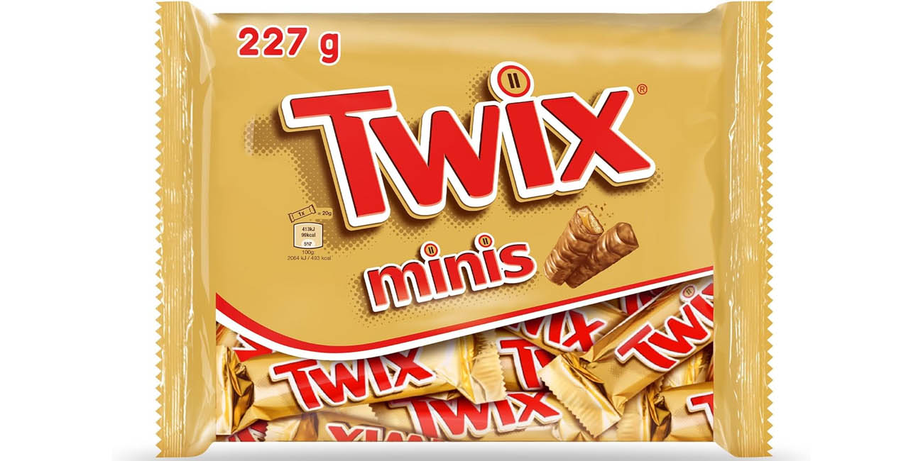 Chollo Pack de Twix Mini de 227 gramos (9 mini chocolatinas) por sólo 2,93€ (44% de descuento)