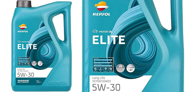 Chollo Aceite lubricante de motor Repsol Elite Long Life 5W-30 de 5 litros por sólo 32,90€ con envío gratis (-39%)