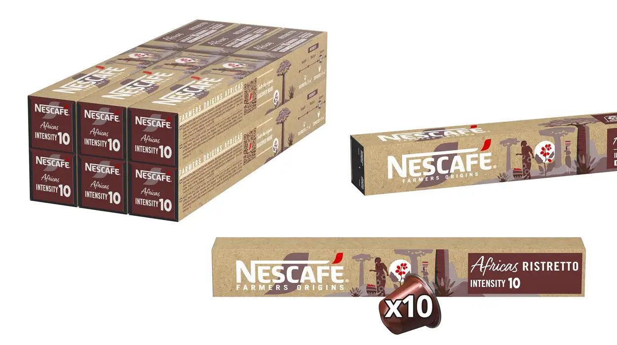 Chollo Pack de 60 cápsulas Nescafé Farmers Origins Africas Ristretto para Nespresso por sólo 17,39€ ¡0,29€ cada una!