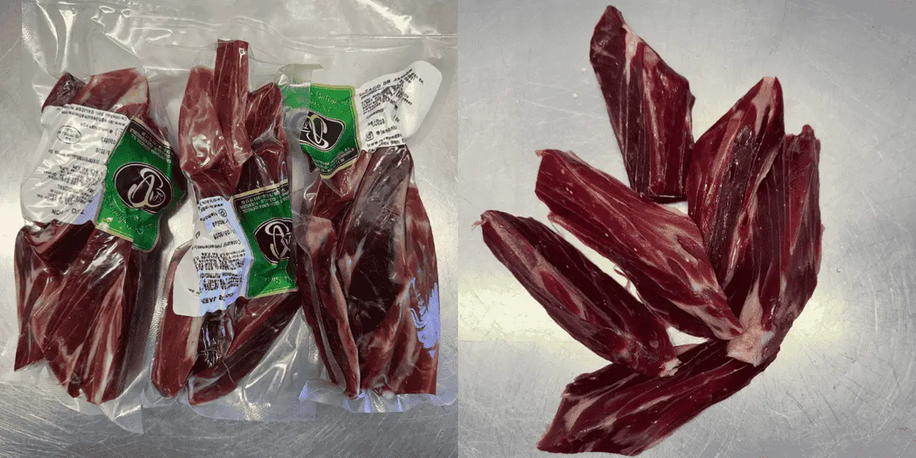 Chollo Pack de 3 bolsas de tacos de jamón ibérico La Vega de Salvatierra (900 gramos) por sólo 19,99€ (-43%)