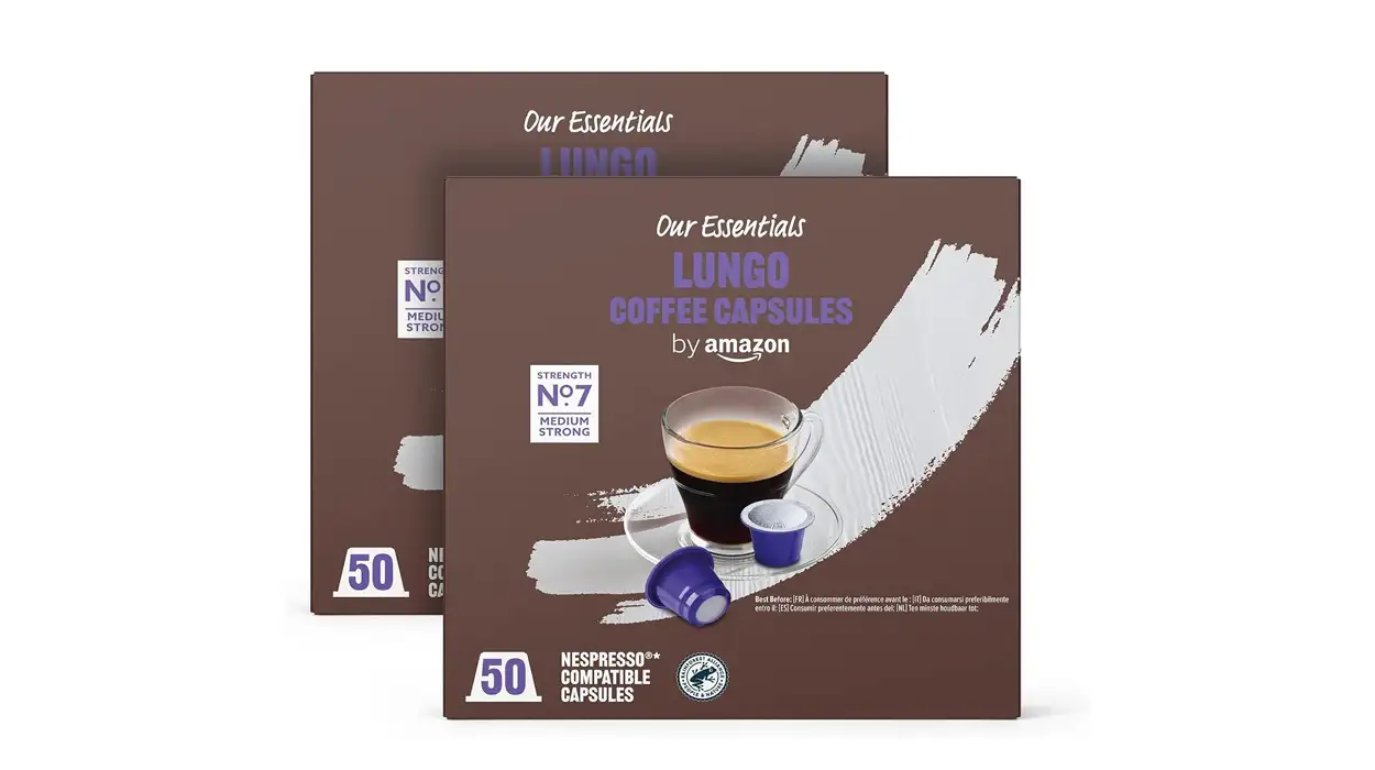 Chollo Pack 100 cápsulas Amazon Lungo para Nespresso por sólo 13,51€ (-22%)