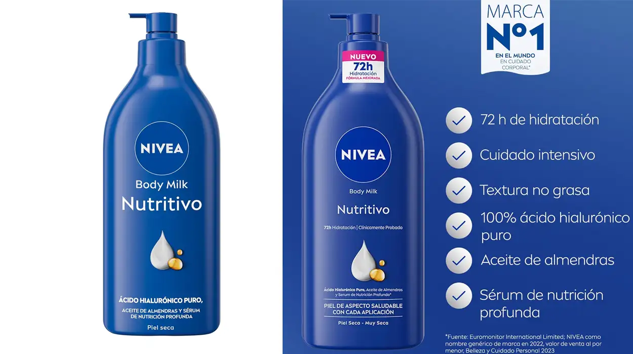 Chollo NIVEA Body Milk Nutritivo de 625 ml por sólo 5,06€ (-25%)