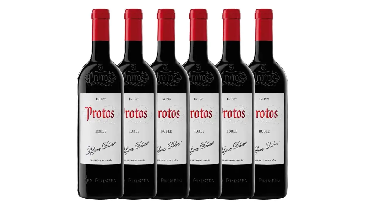 Chollo Pack x6 botellas de vino tinto Protos Roble 2023 Tempranillo por sólo 47,02€ con envío gratis (-13%) ¡7,83€ cada una!