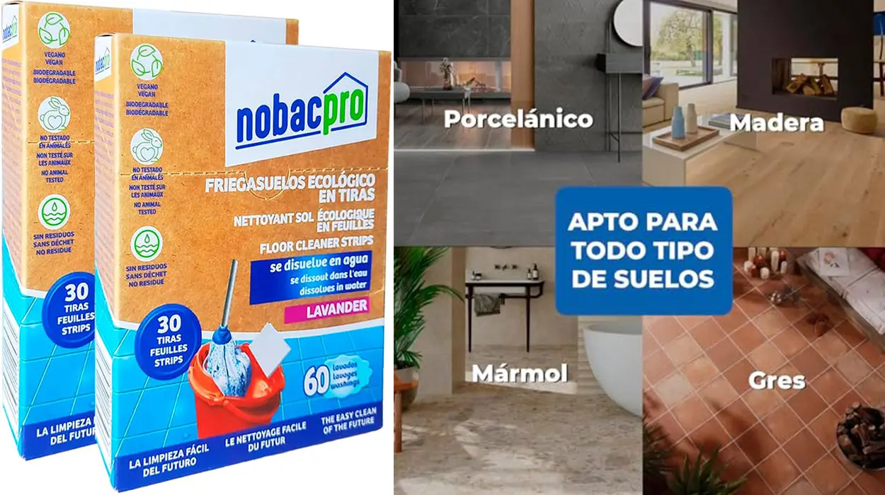 Chollo Pack de friegasuelos en tiras ecológico NobacPro de 120 lavados por sólo 9,99€