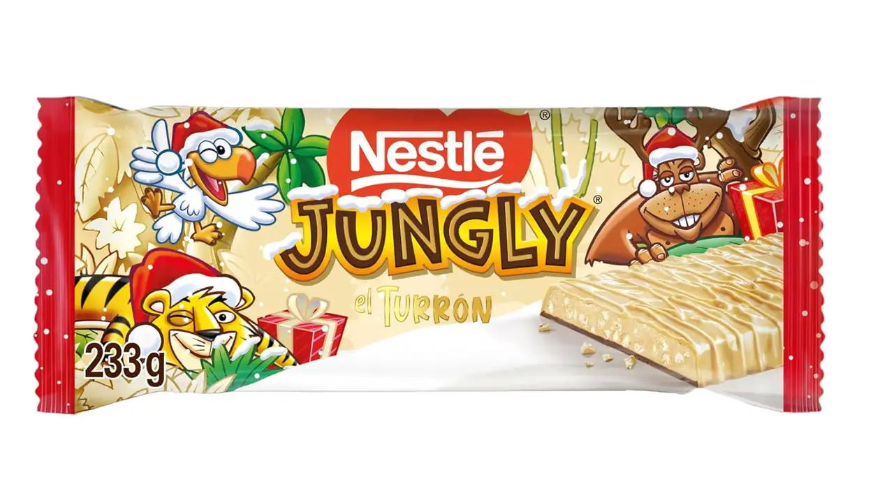 Chollo Turrón Nestlé Jungly de chocolate blanco relleno de 233 g por sólo 2,79€ (-24%)