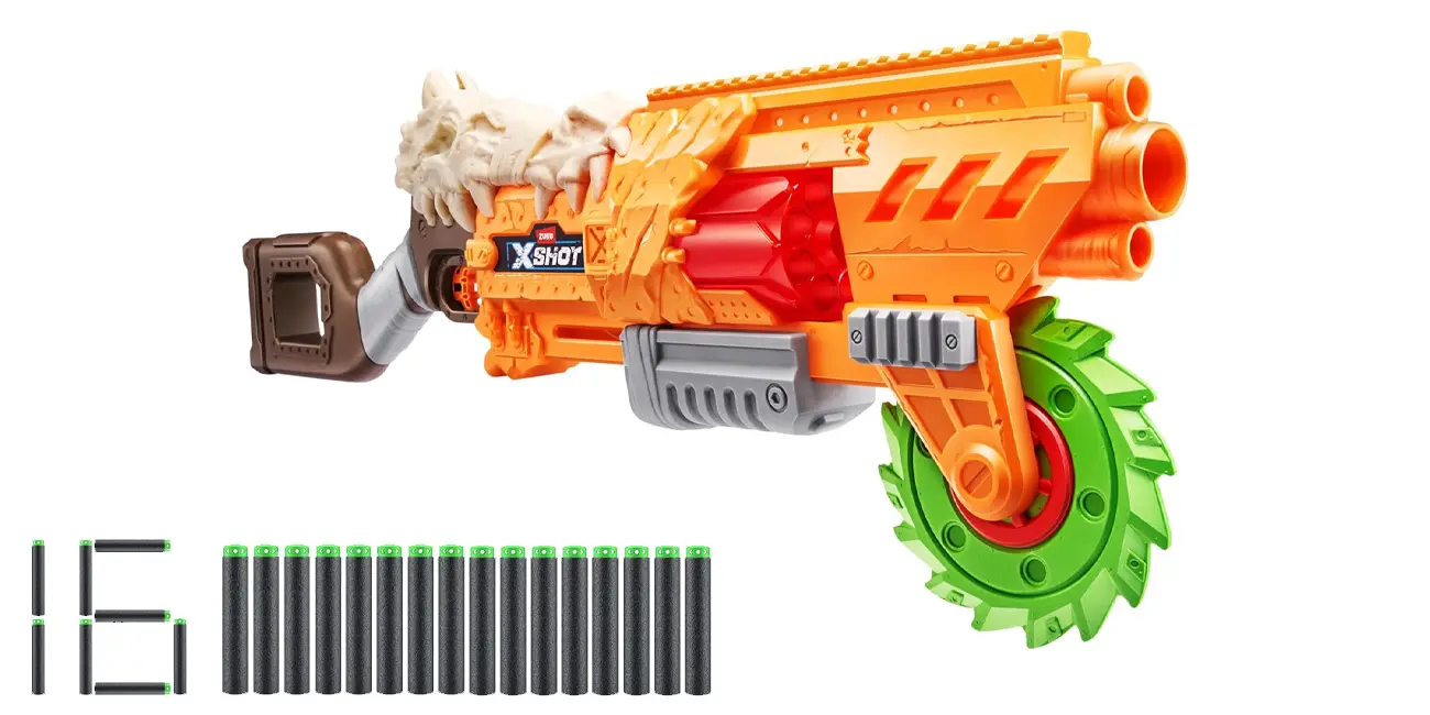 Chollo Pistola ZURU XSHOT Insanity HorrorFire Doomsday con 16 dardos por sólo 10,80€ (-46%)