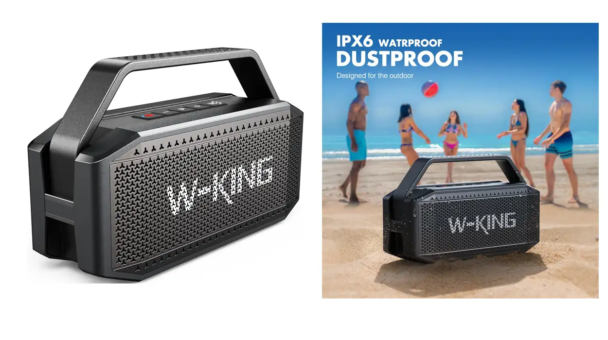 Chollo Altavoz Bluetooth W-King estéreo de 80W peak resistente al agua por sólo 56,99€ con cupón y envío gratis (-40%)