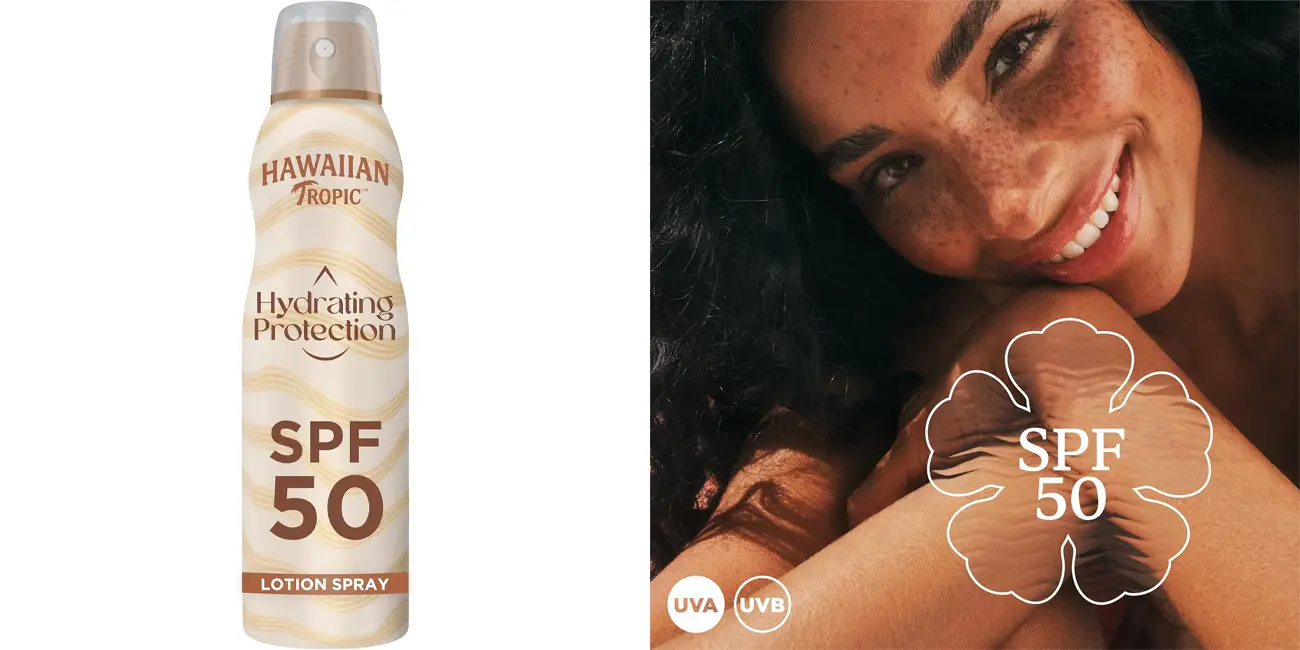 Chollo Bruma solar Hawaiian Tropic Hydrating Protection SPF 50 de 220 ml por sólo 10,40€ (-55%)