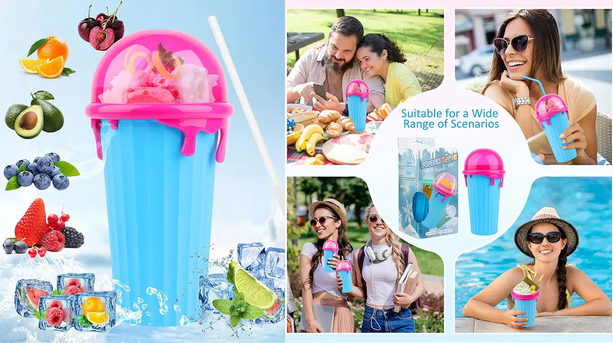 Chollo Recipiente Slushy Maker para granizados y batidos instantáneos de 500 ml por sólo 11,99€