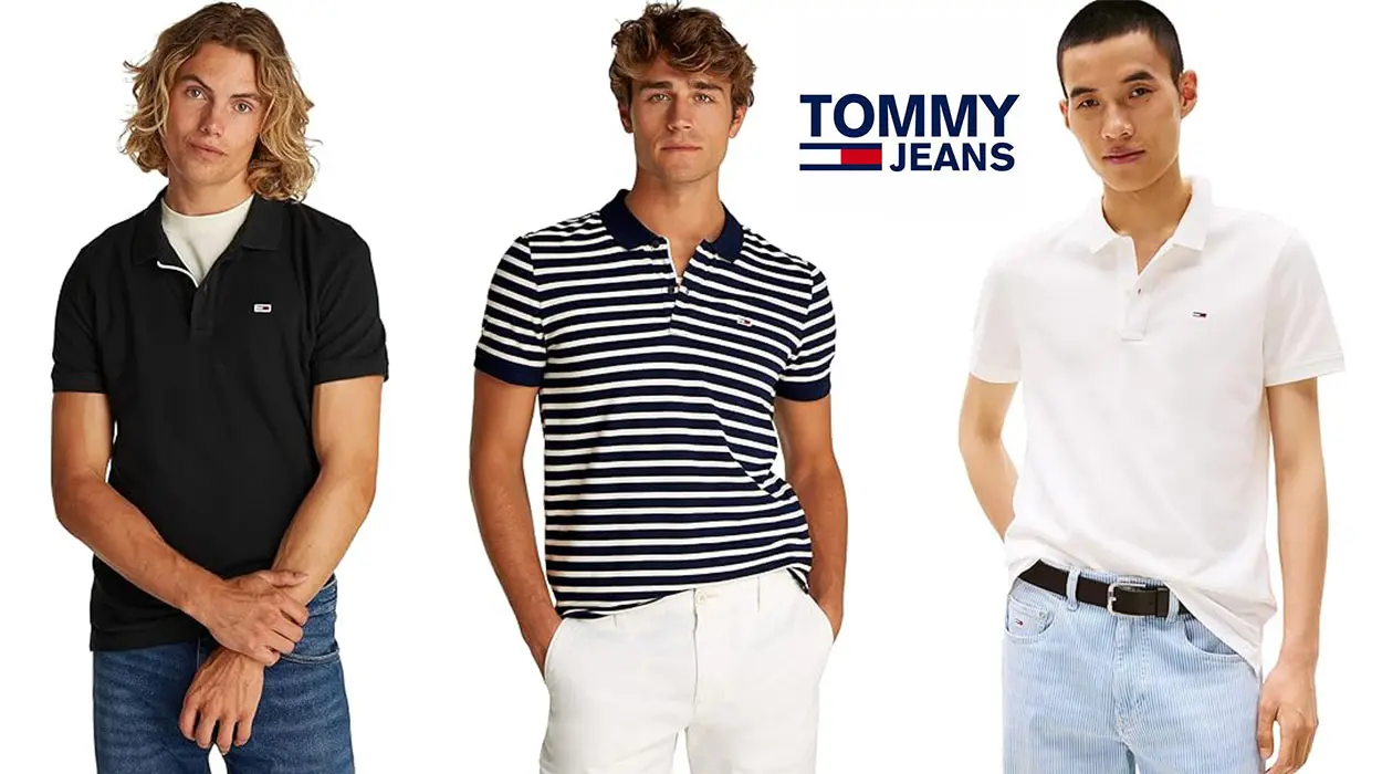 Chollo Polo Tommy Jeans TJM Slim Placket para hombre desde sólo 34,58€ con envío gratis (-51%)