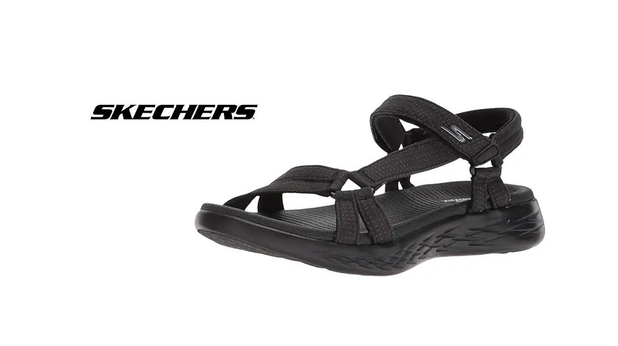 Chollo Sandalias Skechers On-The-go 600 Brilliancy negras para mujer por sólo 42,27€ con cupón y envío gratis (-35%)