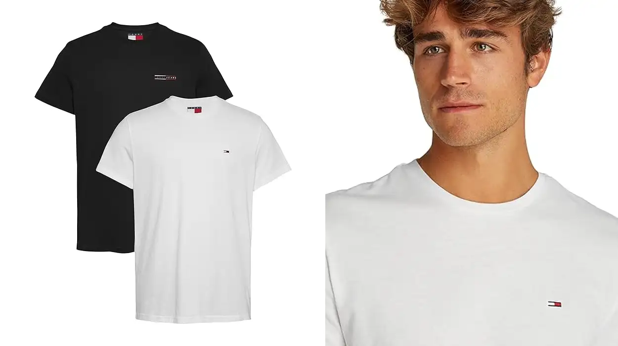 Aprovecha este ofertón para llevarte 2 camisetas Tommy Jeans con un diseño elegante y minimalista a un precio arrollador