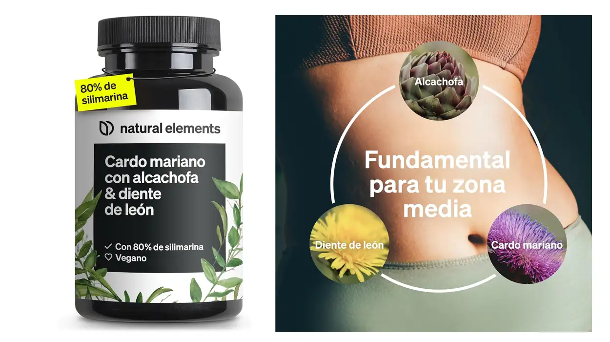Chollo Complejo de cardo mariano, alcachofa y diente de león Natural Elements de 120 cápsulas por sólo 13,98€ (-30%)