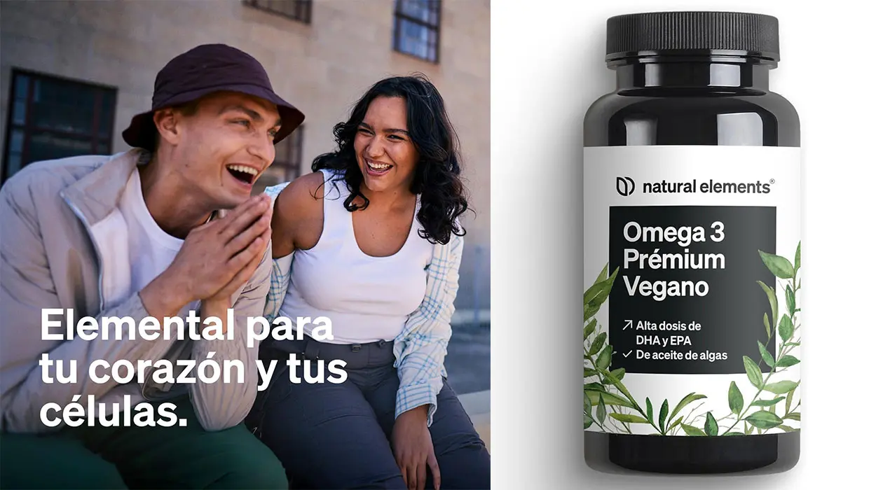 Chollo Suplemento Omega 3 Vegano Natural Elements de 60 cápsulas por sólo 21,24€ (-15%)