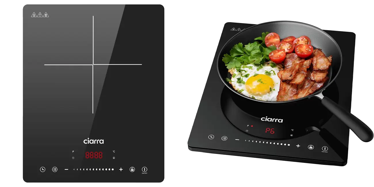 Chollo Placa de inducción portátil CIARRA CBTIH1 de 2.000W por sólo 31,66€ con envío gratis (-57%)