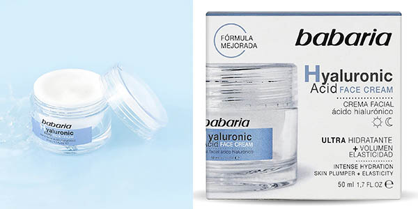 Chollo Crema facial Babaria con ácido hialurónico por sólo 3,49€ (-36%)