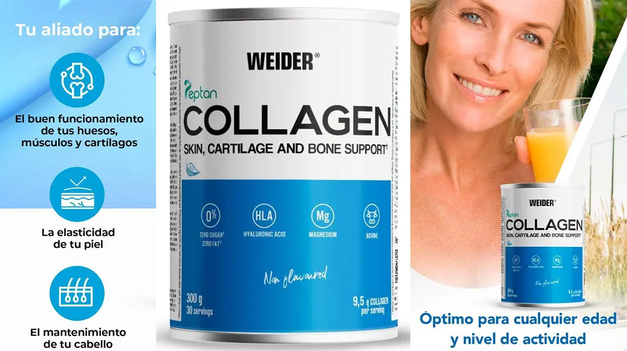 Chollo Colágeno hidrolizado en polvo Weider Collagen de 300 g por sólo 9,49€ (-51%)