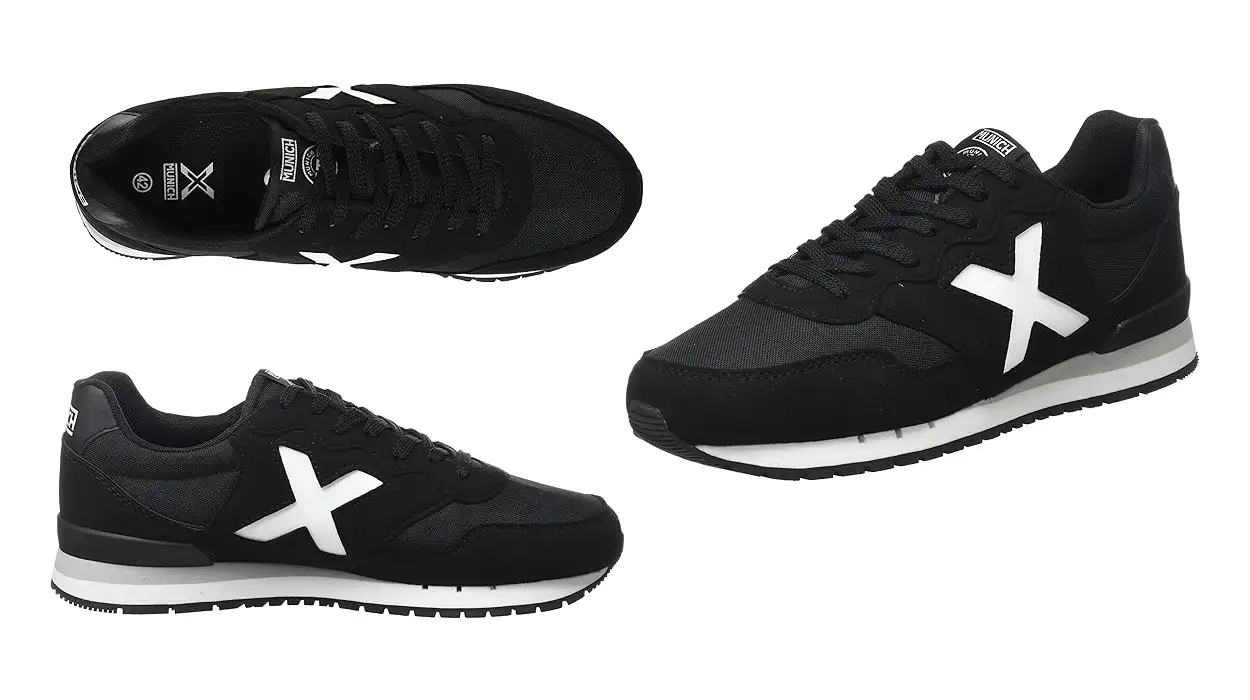 Chollo Zapatillas Munich Dash negras unisex desde sólo 41,50€ con envío gratis (-42%)