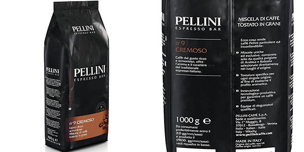 Chollo Café en grano Pellini Caffè Espresso Bar nº9 de 1 kg por sólo 20,39€ (23% de descuento)
