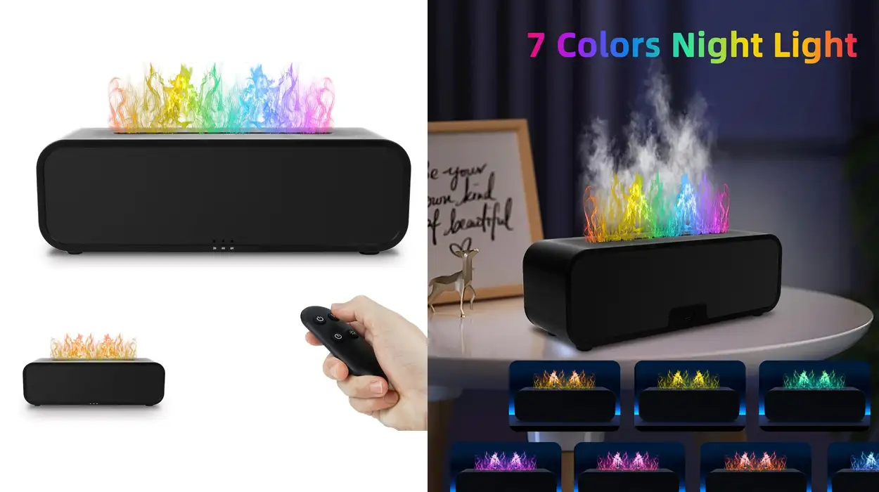 Chollo Humidificador y difusor de aceites esenciales Wula con luces LED efecto llama por sólo 16,19€ con cupón (-40%)