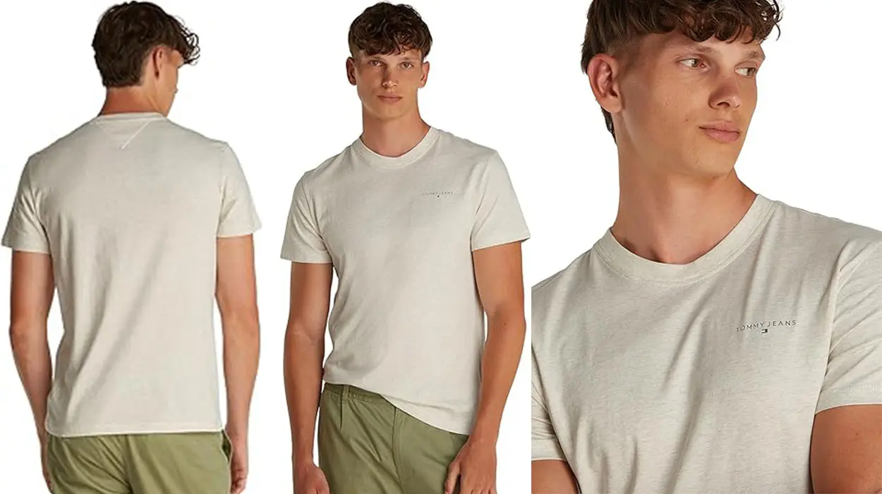 Chollo Camiseta Tommy Jeans beige para hombre por sólo 22,55€ (-25%)