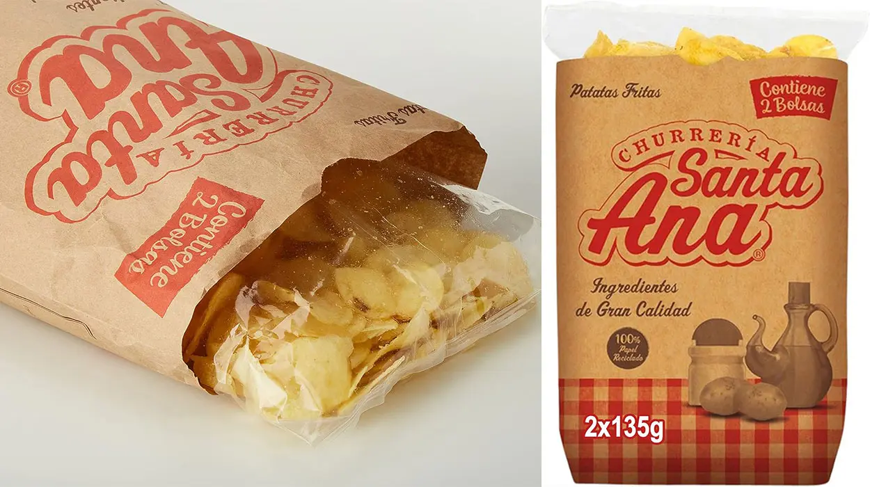 Chollo Pack de 5 bolsas de Patatas Fritas Churrería Santa Ana por sólo 10,95€ con descuento automático al tramitar ¡2,11€ cada una!