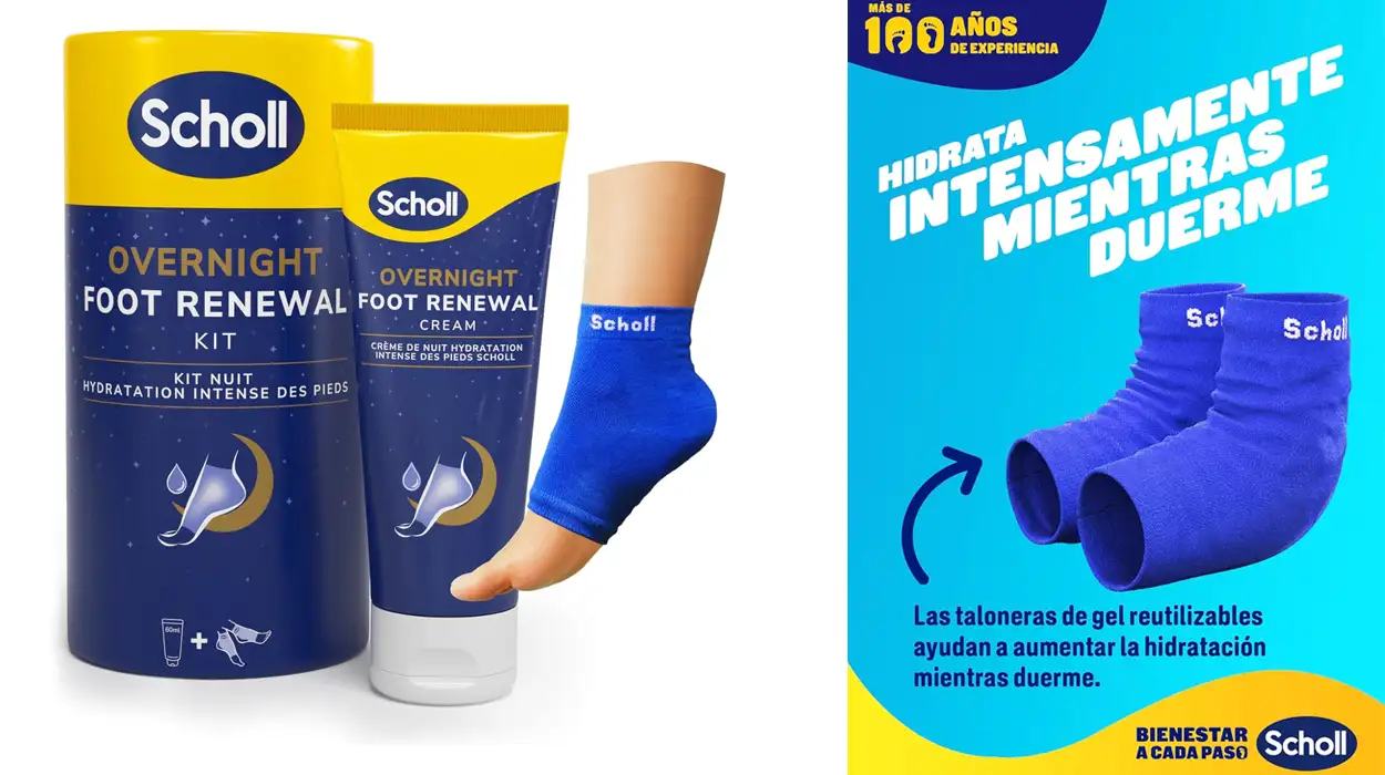 Chollo Kit de crema nocturna para pies Scholl con taloneras de gel reutilizables por sólo 11,64€ (-33%)