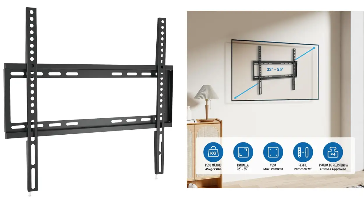 Chollo Soporte de pared para TV Ewent EW1502 de 32″ hasta 55″ por sólo 5,99€ (39% de descuento)