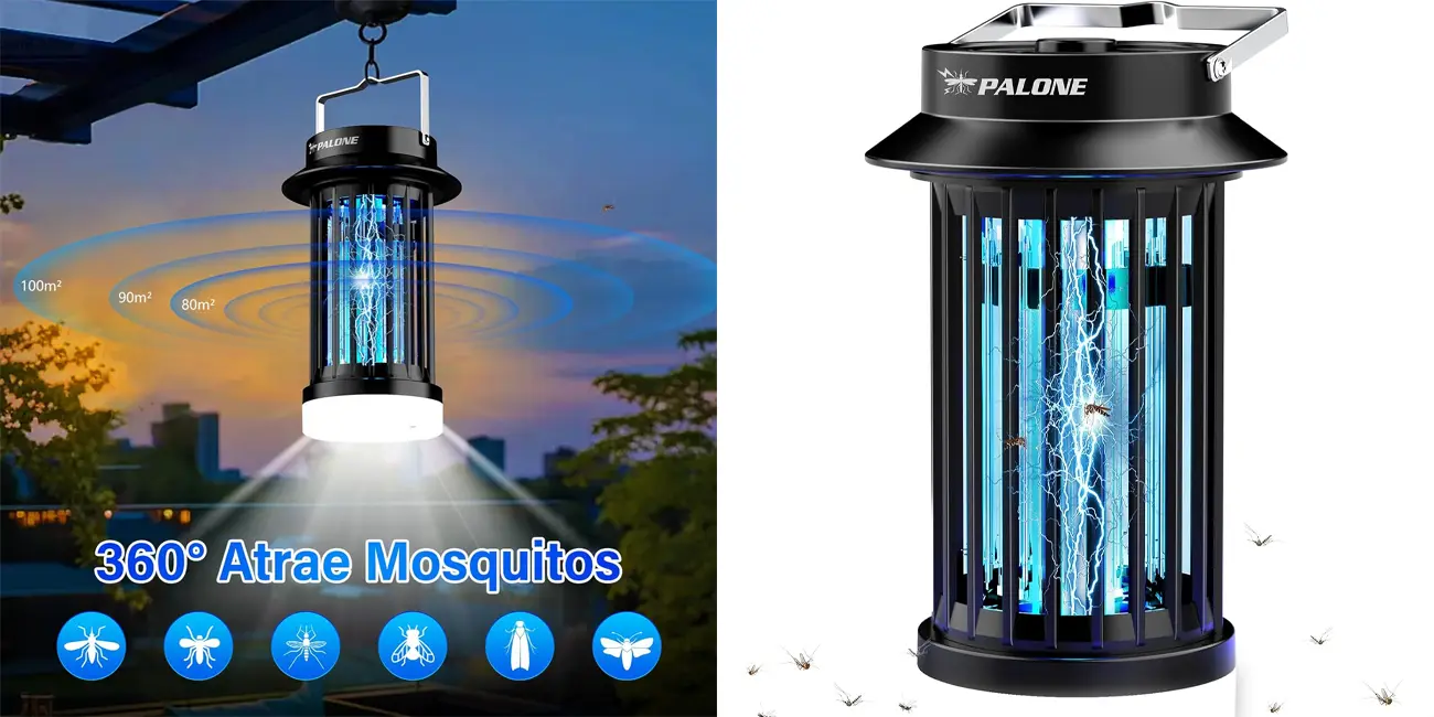 Chollo Lámpara antimosquitos UV PALONE recargable por sólo 34,99€ con envío gratis (-50%) ¡TOP VENTAS!