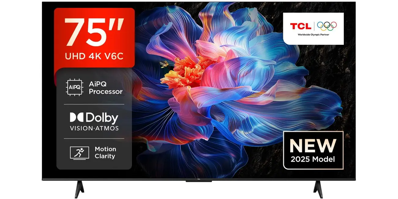 Chollo Smart TV TCL 75V6C de 75″ UHD 4K por sólo 519€ con envío gratis (-42%)