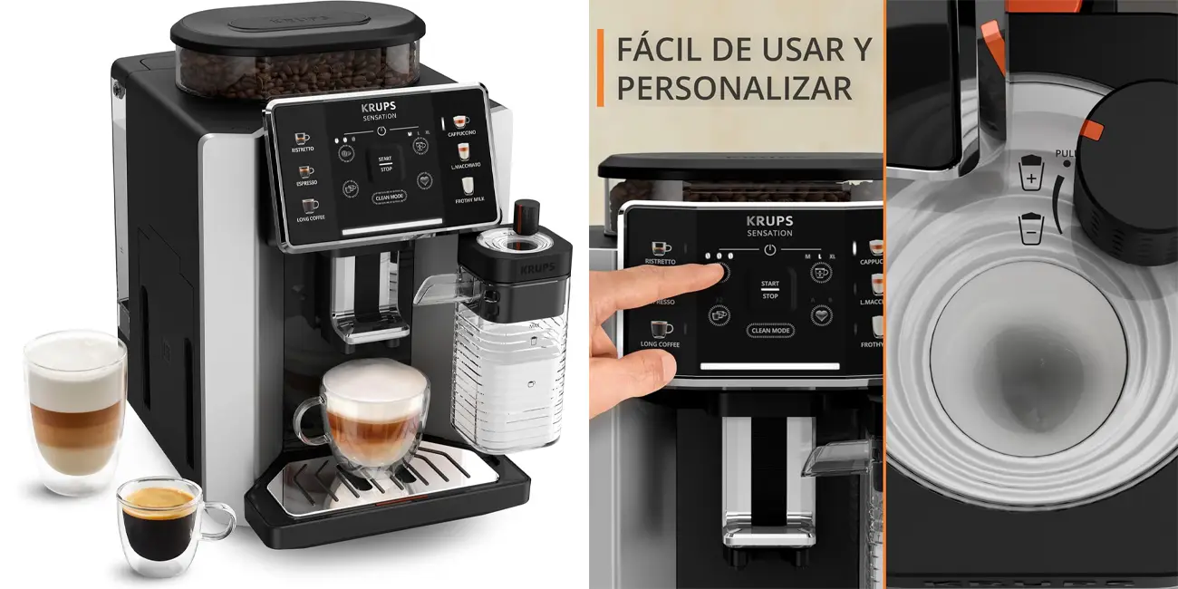 Chollo Cafetera automática Krups Sensation Milk por sólo 499,99€ con envío gratis (-15%)