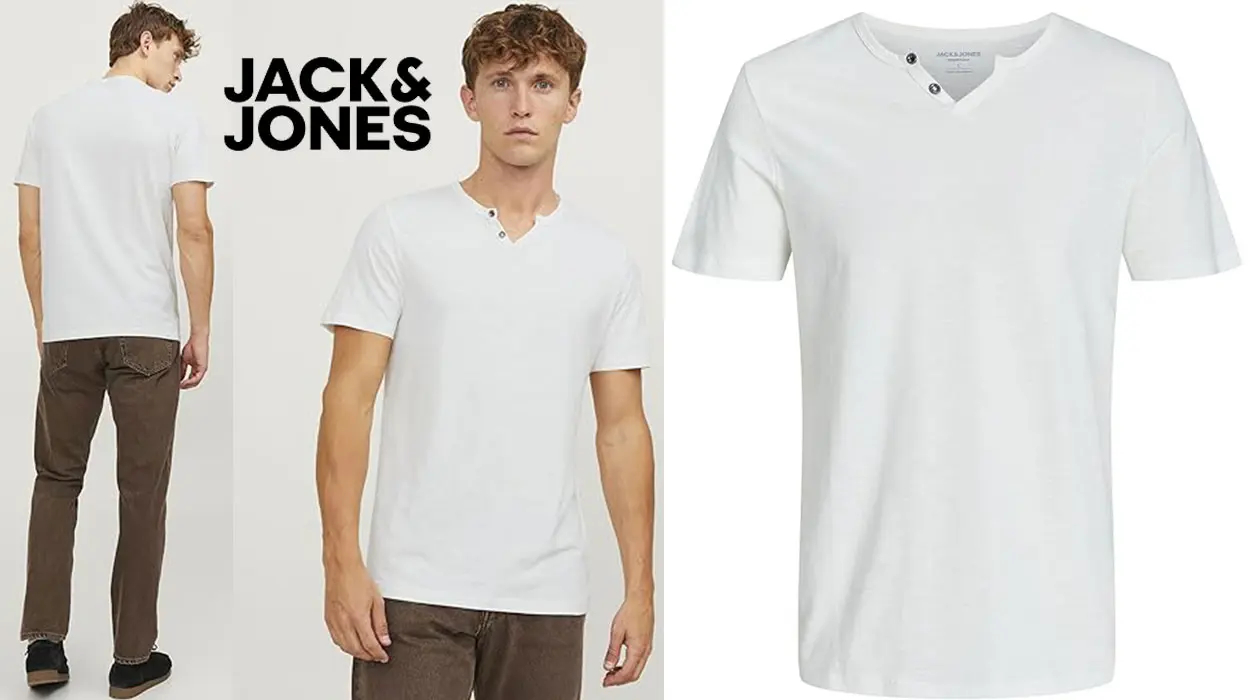 Chollo Camiseta Jack & Jones Melange Split en color blanco para hombre por sólo 14,99€ (-25%)