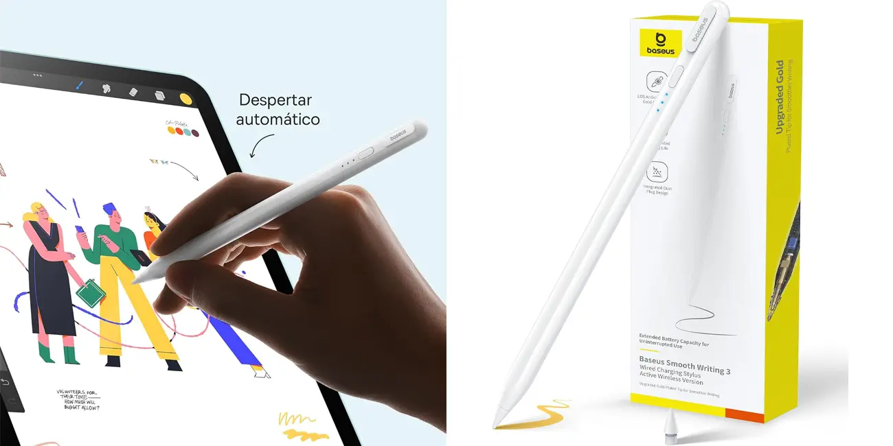 Chollo Lápiz Baseus Smooth Writing 3 para iPad por sólo 17,99€ con doble descuento (-40%)