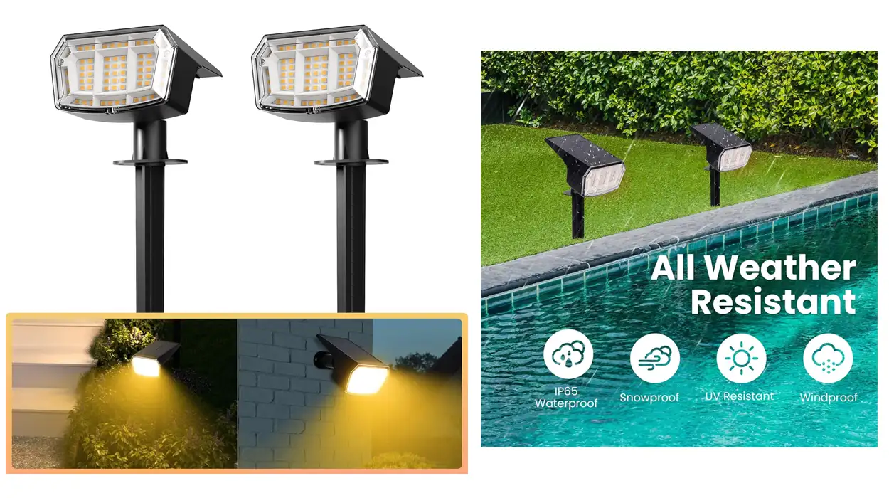 40% de descuento en este pack de 2 focos solares para exterior que te vendrán de maravilla ¡Son baratísimos!