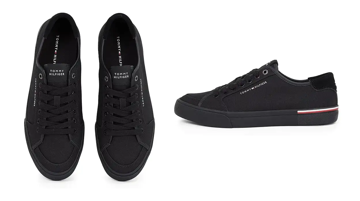 Chollo Zapatillas negras Tommy Hilfiger Core Corporate Vulc para hombre por sólo 39,95€ con envío gratis (-50%)